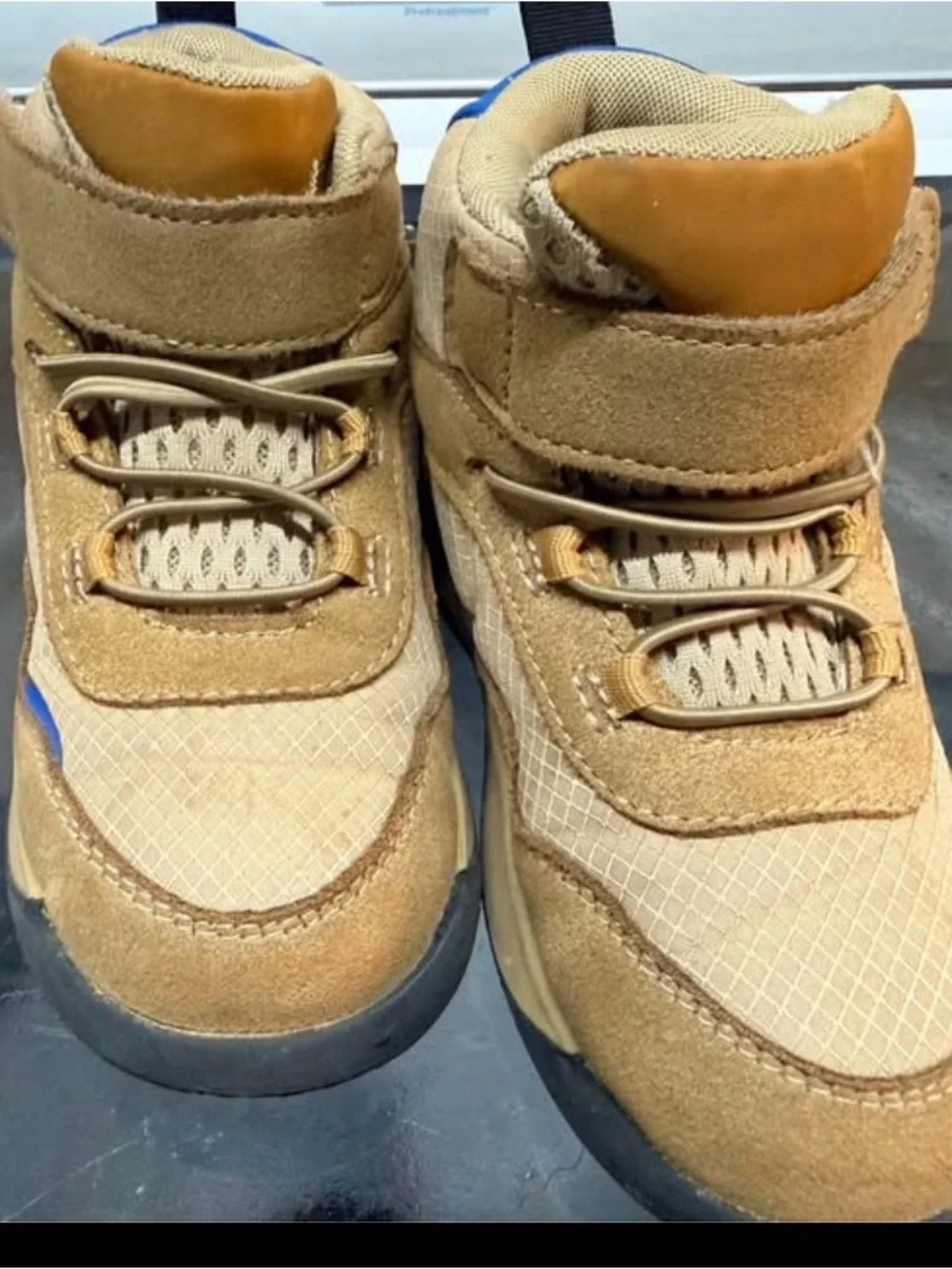 Zara Kids Brown Boots with Blue Accent